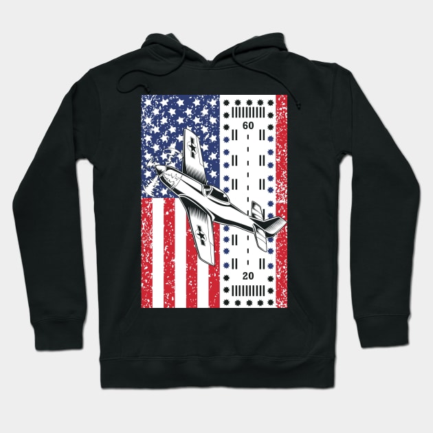 US Flag Pilot/Aviation Airforce Gift Hoodie by woormle